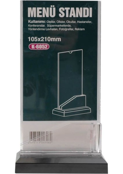 Luxury Masaüstü Menü Standı 105X210 mm 1 Adet fiyatları