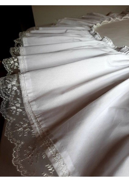 Luxury Baza Eteği, Baza Fırfırı, Dantelli, Xxl 200 x 200 Yatak Için, 40X900CM. 1 Adet fiyatları