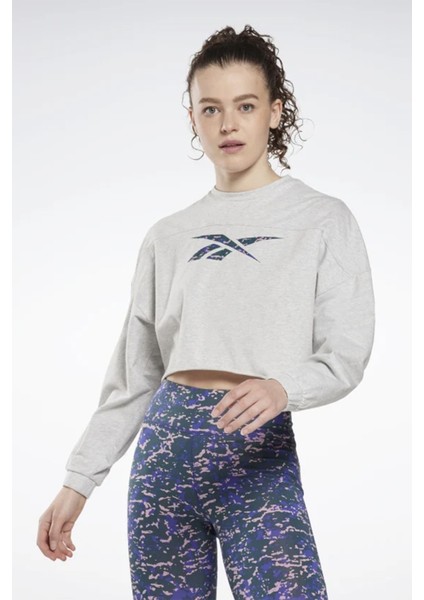 Modern Safari Cover Gri Kadın Sweatshirt