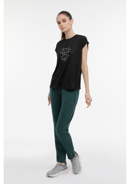 WL HAILEY 11GF18 3PR Siyah Kadın Kısa Kol T-Shirt