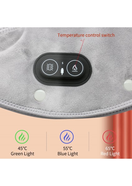USB Elektrik Omuz Isıtma Yastığı Masajı Titreşim Masajı Servikal Şal Isıtıcı Gevşeme Omuz Isıtmalı Eşarp (Yurt Dışından)