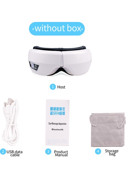 6d Movies Titreşimli Hava Yastığı Sıkıştırılmış Bluetooth Masaj Maskesi Relax Masakım Enstrüman (Yurt Dışından)