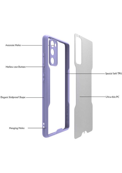 Galaxy S20 Fe Kılıf Klcr Parfe Kapak-Mavi modelleri