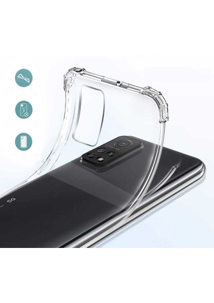 Xiaomi Mi 10T 5g Kılıf Klcr Nitro Anti Shock Silikon-Renksiz