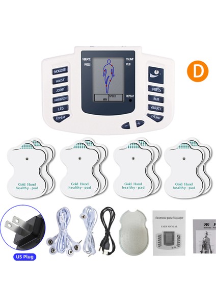 Ems Onlarca Kas Elektrostimülatör Tam Vücut Dijital Meridyen Fizyoterapi Aparatı Düşük Frekanslı Darbeli Masaj (Yurt Dışından)