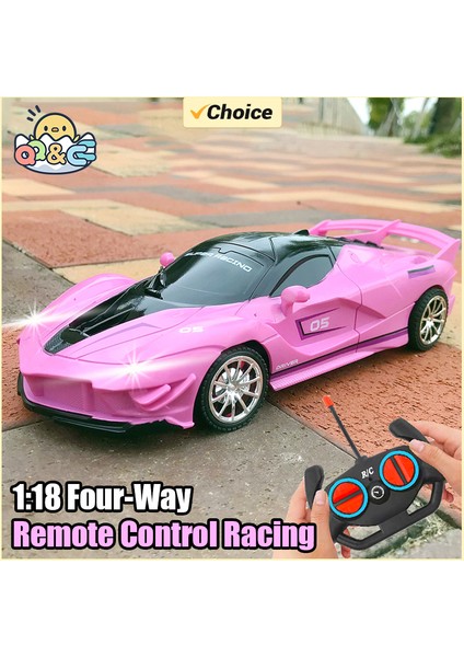 4WD Rc Araba 1:18 Simülasyon Uzaktan Kumanda Yarış Arabaları Işıkları ile Drift Kamyon Radyo Kontrollü Off Road Araç Oyuncak Çocuk Için Hediye (Yurt Dışından)