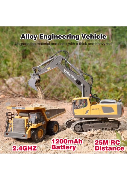 Çocuk Uzaktan Kumandalı Oyuncak Arabalar Boys Için Rc Inşaat Ekskavatör Damperli Kamyon Buldozer Elektrikli Araba Çocuk Oyuncakları Yılbaşı Hediyeleri (Yurt Dışından) modelleri