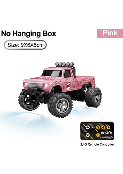 9ımod 1/64 Mini Rc Truck 2.4g Off-Road Monster Truck Fixed Speed Cruise Mini Alloy Model Climbing Rc Car With Hanging Box (Yurt Dışından)