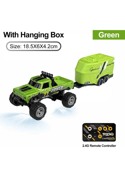 9ımod 1/64 Mini Rc Truck 2.4g Off-Road Monster Truck Fixed Speed Cruise Mini Alloy Model Climbing Rc Car With Hanging Box (Yurt Dışından)