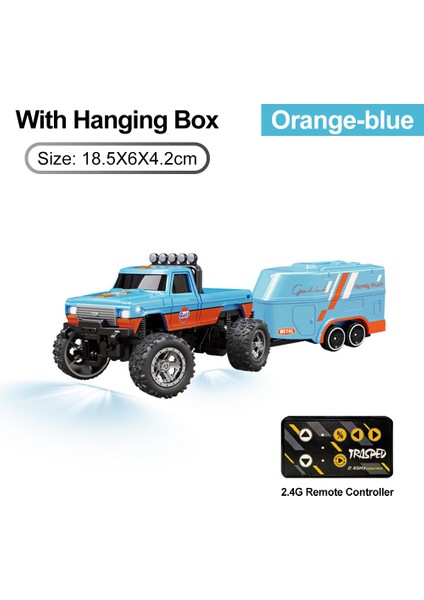 9ımod 1/64 Mini Rc Truck 2.4g Off-Road Monster Truck Fixed Speed Cruise Mini Alloy Model Climbing Rc Car With Hanging Box (Yurt Dışından)