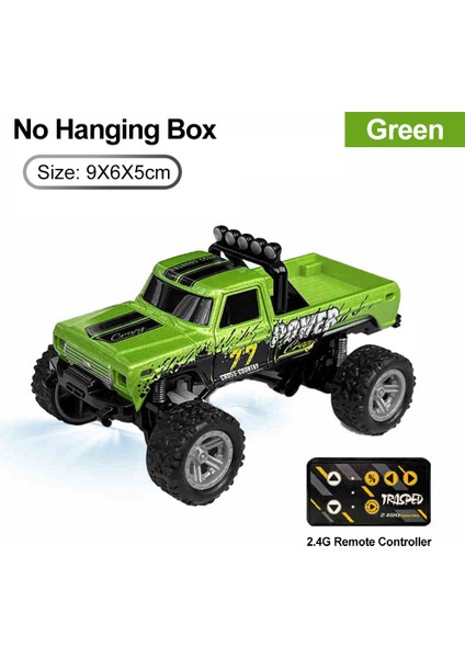 9ımod 1/64 Mini Rc Truck 2.4g Off-Road Monster Truck Fixed Speed Cruise Mini Alloy Model Climbing Rc Car With Hanging Box (Yurt Dışından)