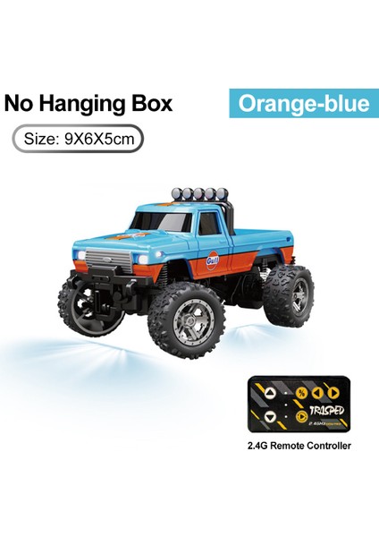 9ımod 1/64 Mini Rc Truck 2.4g Off-Road Monster Truck Fixed Speed Cruise Mini Alloy Model Climbing Rc Car With Hanging Box (Yurt Dışından)