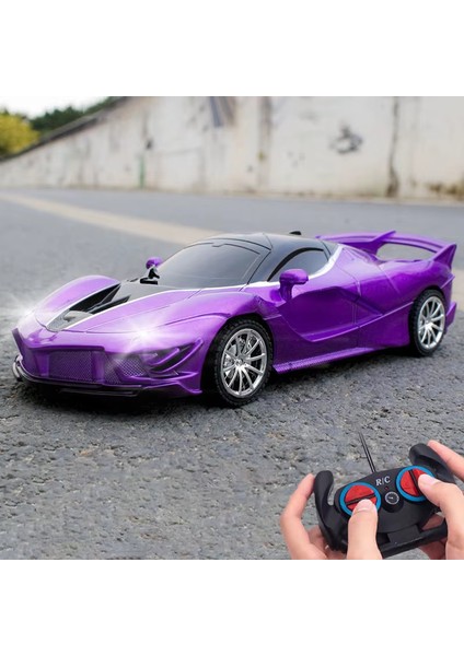 Rc Araba Spor Arabalar 1/18 LED Işık ile Uzaktan Kumanda Drift Yarış Spor Araba Dublör Yüksek Hızlı Elektrikli Oyuncaklar Çocuklar Için Boys (Yurt Dışından)