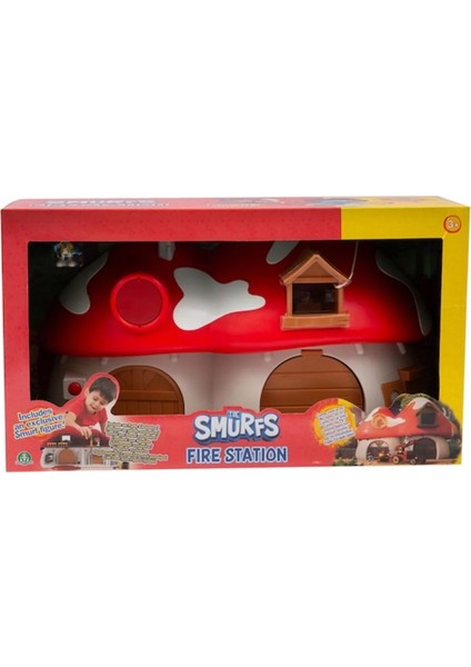 Smurfs Fire Station Sesli Itfaiye Istasyonu Oyun Seti 1 Adet