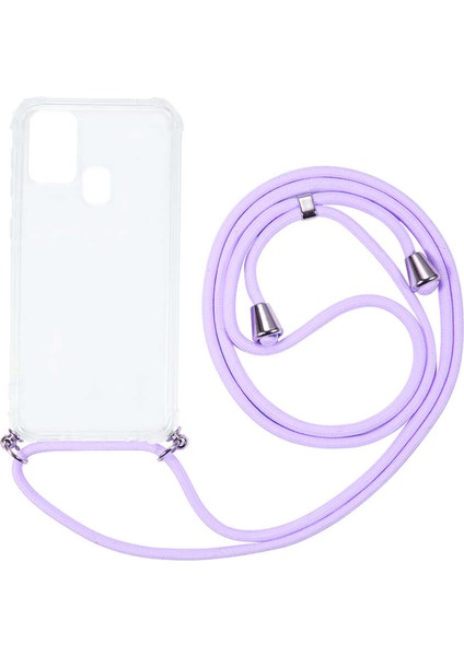 Galaxy M31 Kılıf Klcr X-Rop Kapak-Renksiz
