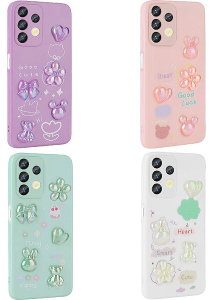 Galaxy A32 4g Kılıf Kabartma Figürlü Parlak Klcr Toys Silikon Kapak-Açık Yeşil fiyatları