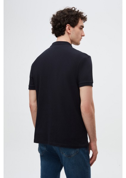 Ds Damat Regular Fit Lacivert %100 Pamuklu Uzun Ömürlü Kıvrılmaz Polo Yaka Nakışlı T-Shirt 4HC14ORT51000 modelleri