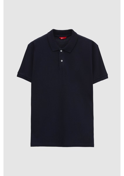 Ds Damat Regular Fit Lacivert %100 Pamuklu Uzun Ömürlü Kıvrılmaz Polo Yaka Nakışlı T-Shirt 4HC14ORT51000 indirimleri