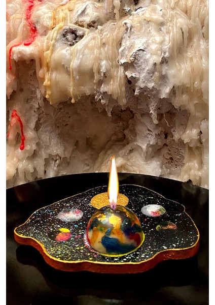 Luxury Dekoratif Hediyelik Astroloji Ay Dönümü ve Yıldızlar Serisi Yörünge Model Tütsülük Mumluk 1 Adet fiyatları