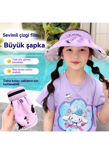 Yaz Çocuk Güneş Koruyucu Gölge Boş Üst Kabuk Büyük Kenarlı Şapka (Yurt Dışından)