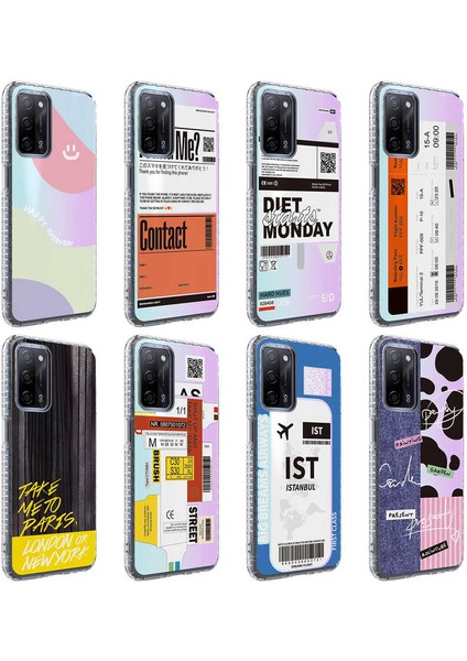 Oppo A54 4g Kılıf Airbag Kenarlı Renkli Desenli Silikon Klcr Elegans Kapak-No2 fiyatları