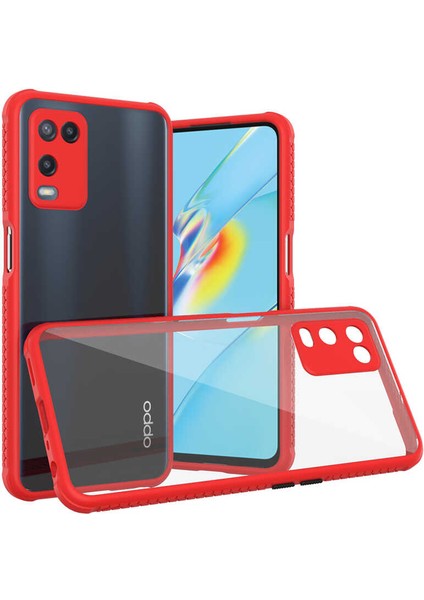 Oppo A54 4g Kılıf ​​klcr Kaff Kapak-Kırmızı
