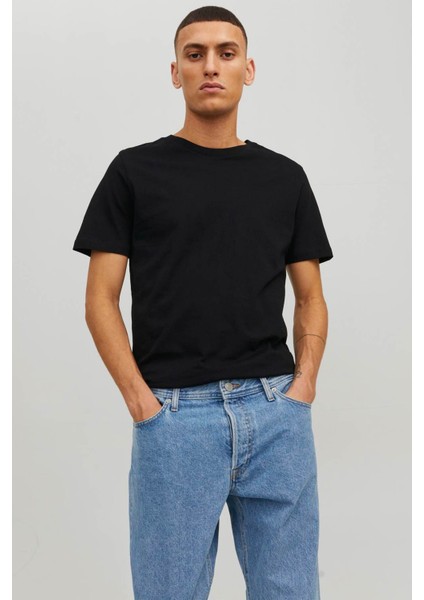 JJEORGANIC BASIC TEE SS O Siyah Erkek Kısa Kol T-Shirt