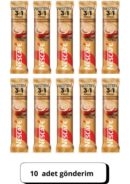 3ü1 Arada Sütlü Köpüklü Kahve 17,4 gr x 10 Adet