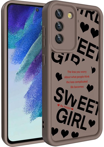 Galaxy S21 Fe Kılıf Kamera Korumalı Baskılı Arka Yüzey Klcr Klas Kapak-Siyah