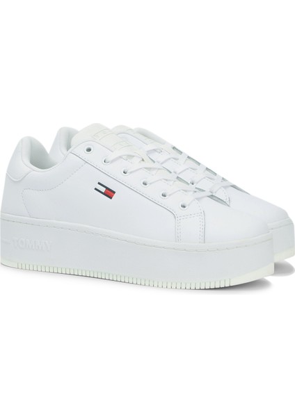 TOMMY JEANS FLATFORM Beyaz Kadın Sneaker