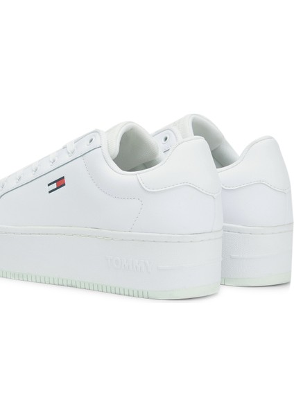 TOMMY JEANS FLATFORM Beyaz Kadın Sneaker