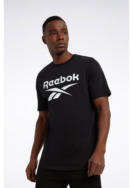 IDENTITY STACKED Siyah Erkek Kısa Kol T-Shirt