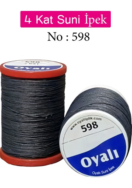Oyalı 4 Kat Suni Ipek Iplik Iğne Oyası Boncuk Ipi Tığ Oyası NO:598