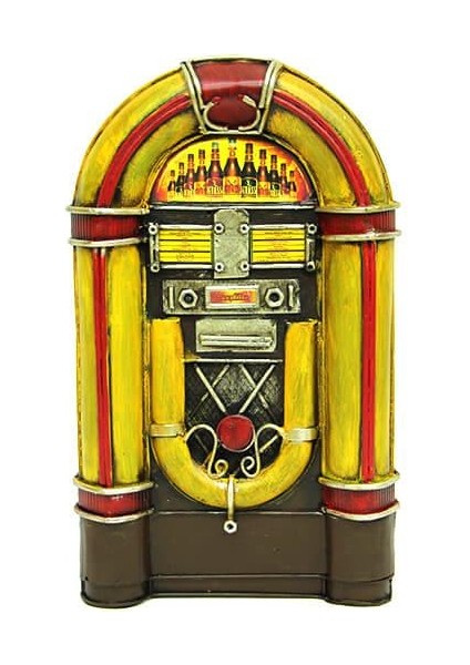 Dekoratif Metal Müzik Kutusu Kumbara Vintage Hediyelik