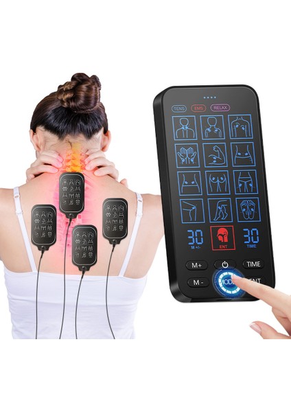 12 Mods On Latest Makineleri Darbe Dürtü Mini Tam Vücut Masajı Ems Electrical Professionals Kas Stimülasyonu USB Fizyoterapi (Yurt Dışından)