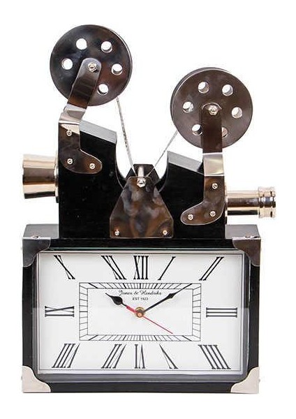 Saat Projektör Alüminyum Vintage Dekoratif Ev Ofis Hediyelik