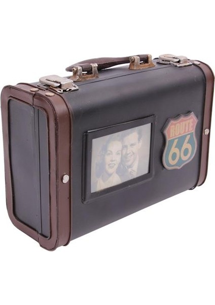 Dekoratif Metal Bavul Çerçeveli Vintage Hediyelik