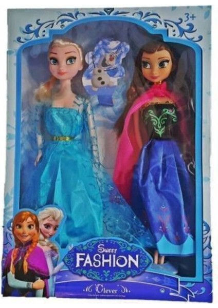Luxury Karlar Kraliçesi Elsa ve Anna Frozen Bebek Seti 1 Adet