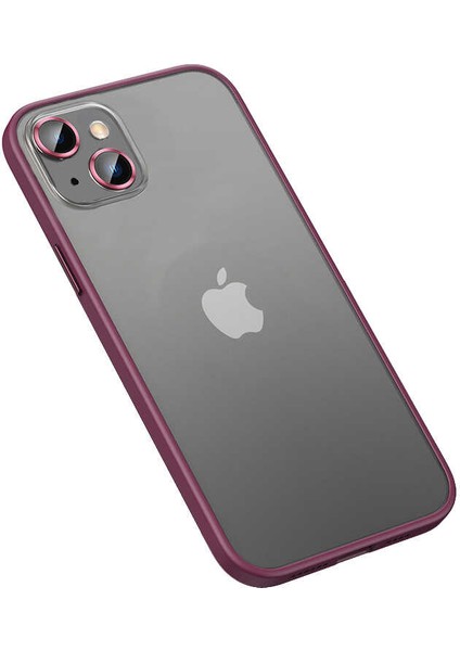 iPhone 13 Uyumlu Klcr Retro Kapak-Koyu Mor