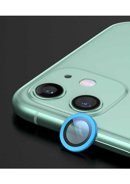 iPhone 12 Mini Uyumlu Klcr Cl-02 Kamera Lens Koruyucu-Mavi