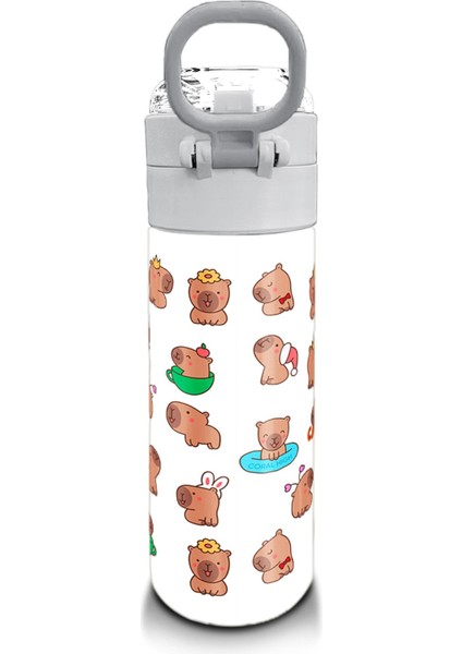 Kids Capybara Desenli Pipetli ve Direkt Içim Çelik Termos 500 ml 31794 modelleri