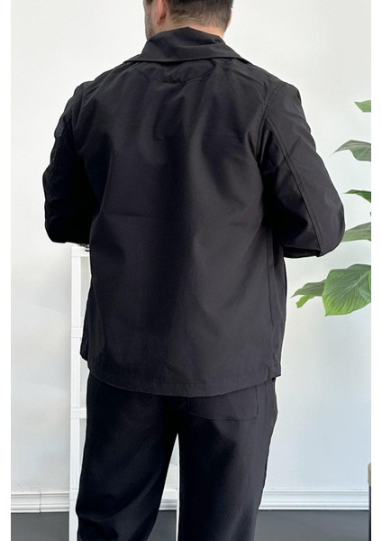 Erkek Oversize Trenç Ceket Mevsimlik Siyah EDW360 fırsatları