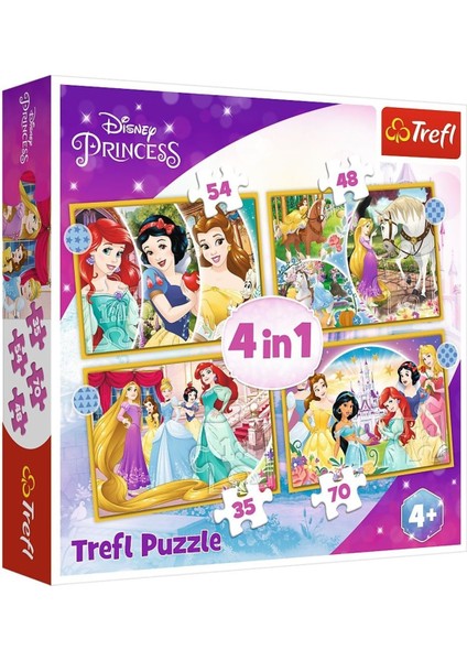 Luxury Trefl 4in1 Puzzle Princess (28,5X20,5CM) Toplamda 207 Parca 1 Adet fırsatları
