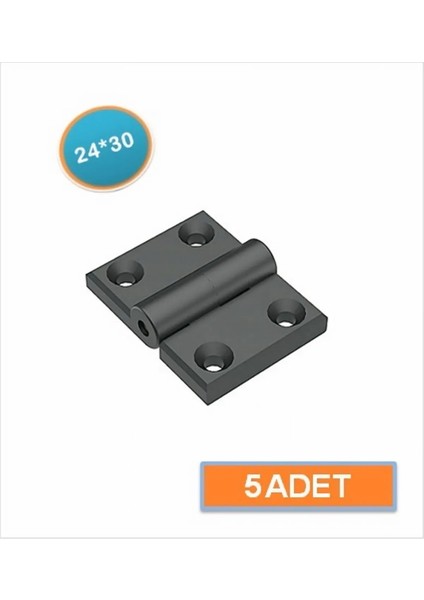 Siyah Plastik Yaprak Menteşe 24 * 30 ( 5 Adet )