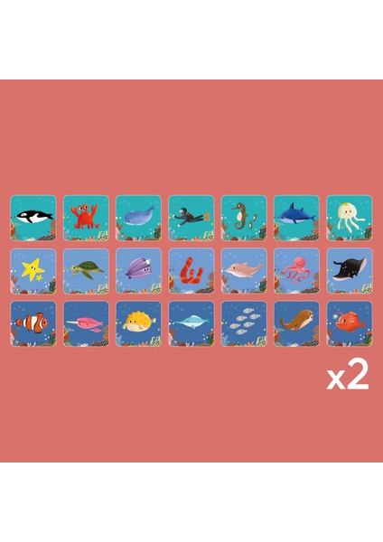 Memory Card Game- Eğitici Su Altı Hafıza Oyunu 3+ Yaş modelleri