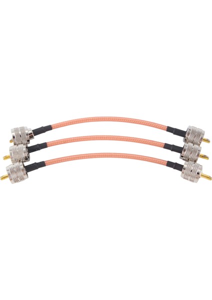 3 Adet RG142 Uhf PL259 Erkek Fiş - PL259 Erkek Fiş Sıkma Konnektörü (Yurt Dışından) fiyatları
