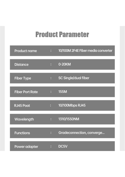 10/100M 2 Fiber Port 4 RJ45 Port Fiber Medya Dönüştürücü Ab Fişi (Yurt Dışından)
