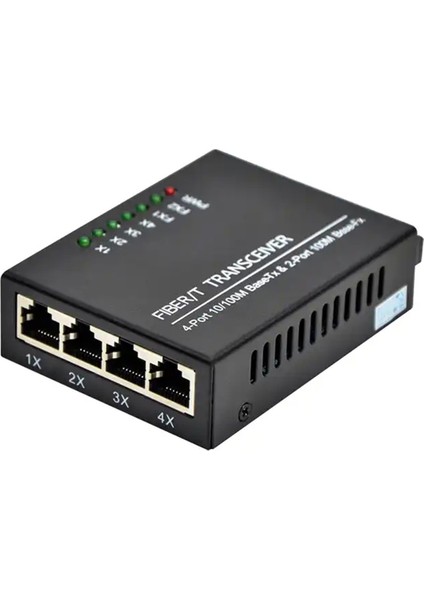 10/100M 2 Fiber Port 4 RJ45 Port Fiber Medya Dönüştürücü Ab Fişi (Yurt Dışından)
