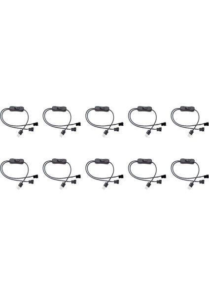 10 Adet Usb'den 4 Pin Anahtar Kablosu Bilgisayar Kasası Fan Kablosu (Yurt Dışından)