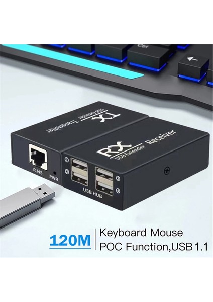 120M USB Genişletici 4 Port Usb1.1 Hub Genişletici RJ45-US Fişi Üzerinden (Yurt Dışından) fırsatları